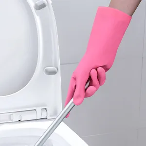 Rubber gloves dishwashing 2 or 4 Pairs for Kitchen,Cleaning gloves for household Reuseable. Small (Pack of 2) Pink+yellow - product information 7