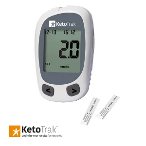 KetoTrak Blood Ketone Testing Kit, 1 Meter, 10 Ketone Strips, 1 Lancing Device, 10 Lancets, Optimize Your Result for Keto Diet by KetoTrak - KetoTrak Meter