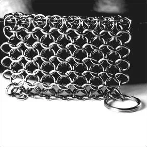 Knapp Made Original CM Scrubber 4" Chainmail Scrubber - Cleaner For Cast Iron, Stainless Steel, Hard Anodized Cookware and Other Pots & Pans - product information 1