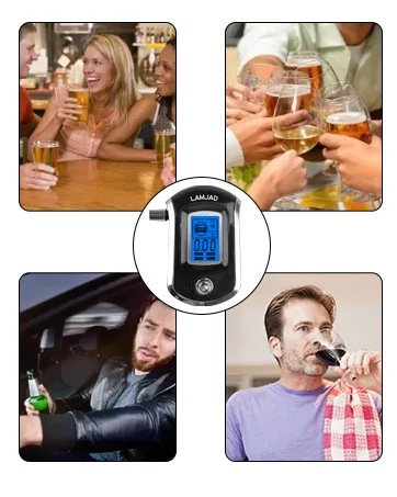 LAMJAD Breathalyzer,with 31 Mouthpieces, Professional Tester with Digital LCD Display Screen, Police Grade High Accuracy (AT6000) - product information 4