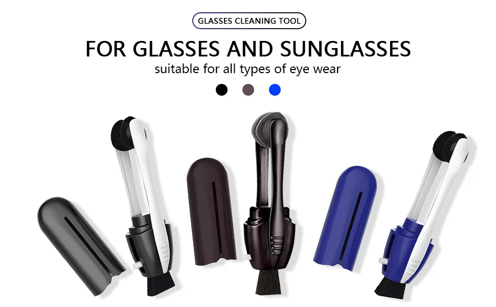 Eyeglass Cleaner Tool (3pc), Carbon Eyeglasses Cleaner, Efficient And Durable Carbon Microfiber Technology, Microfiber Spectacles Portable Eyeglasses Cleaner - Exclusively Used by NASA - 500 Uses - Glasses Cleaning Kit