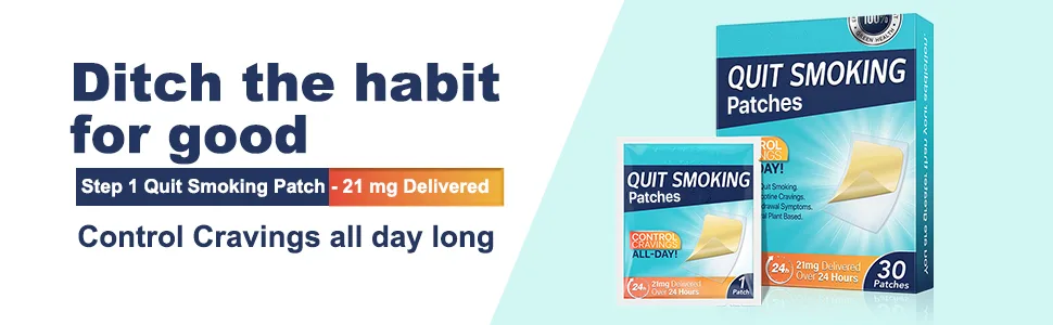 21mg Step 1 Smoking Aid Stop Smoking Patch Easy and Effective to Help Quit Smoking, Safety Anti-Smoking Stickers Stop Smoking Aid, 30 Count, 24H Delivered - patch
