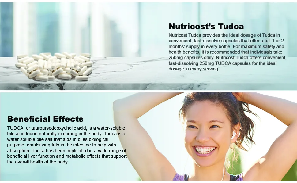 Nutricost Tudca 250mg, 30 Capsules (Tauroursodeoxycholic Acid) - Gluten Free, Non-GMO 30 Count (Pack of 1) - product information 3