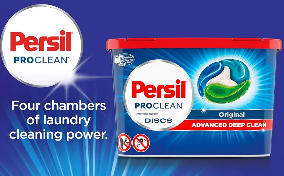 Persil Discs Laundry Detergent Pacs, Original Scent, High Efficiency (HE) Compatible, Laundry Soap, 40 Count - Laundry detergent pods