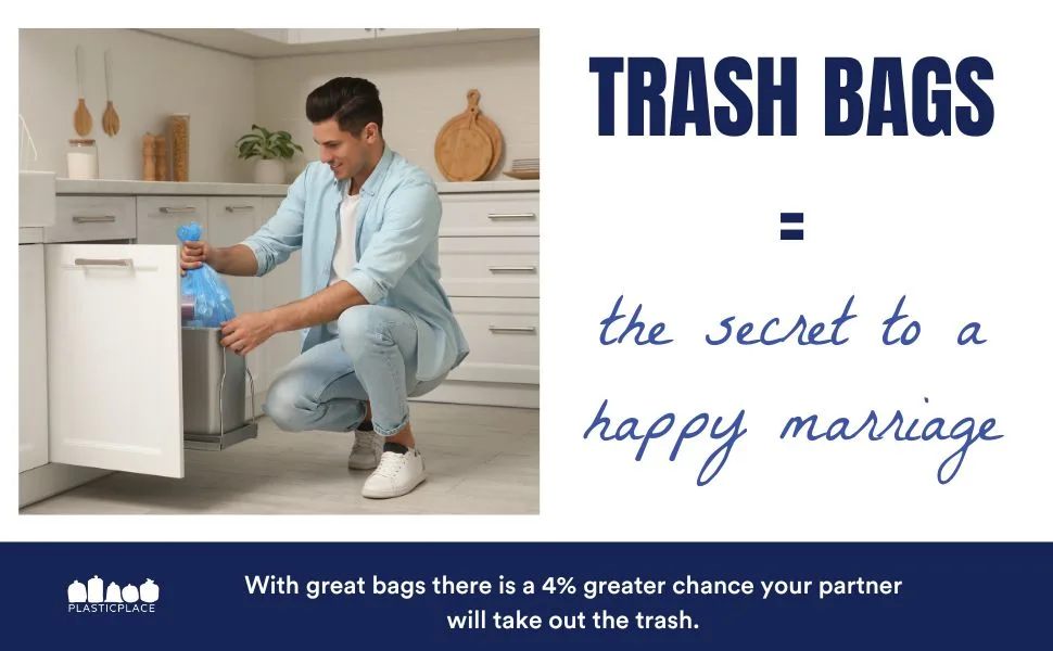 Plasticplace 6 Gallon Trash Bags, 0.7 Mil, White Drawstring Garbage Can Liners, 17" x 20" (100 Count) - trash bags