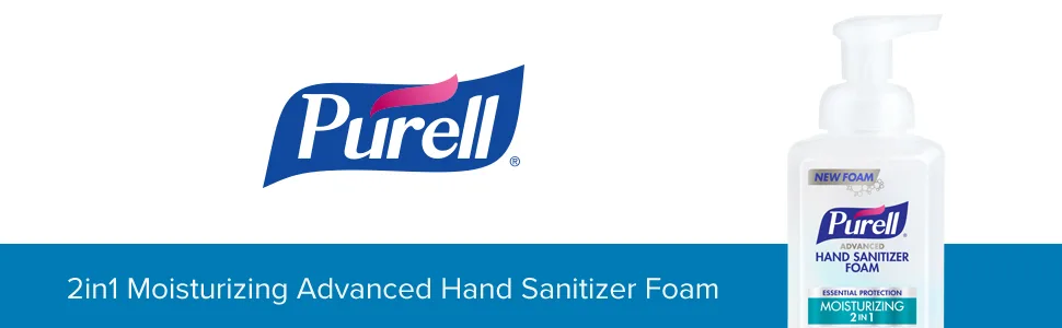 Purell Advanced Hand Sanitizer 2in1 Moisturizing Foam, Naturally Fragranced with Essential Oils, 10 oz Pump Bottle (Pack of 3) - 3002-06-EC - moisturizing sanitizer, foam sanitizer