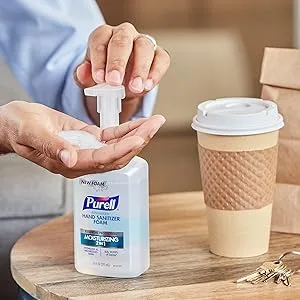 Purell Advanced Hand Sanitizer 2in1 Moisturizing Foam, Naturally Fragranced with Essential Oils, 10 oz Pump Bottle (Pack of 3) - 3002-06-EC - purell, purell foam, kill germs