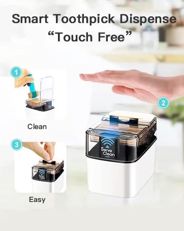 Serve Clean No Touch Wooden Toothpicks, 5000 Count, for Kitchen, Business, Appetizers, Crafts and Teeth Check - Smart toothpick dispense