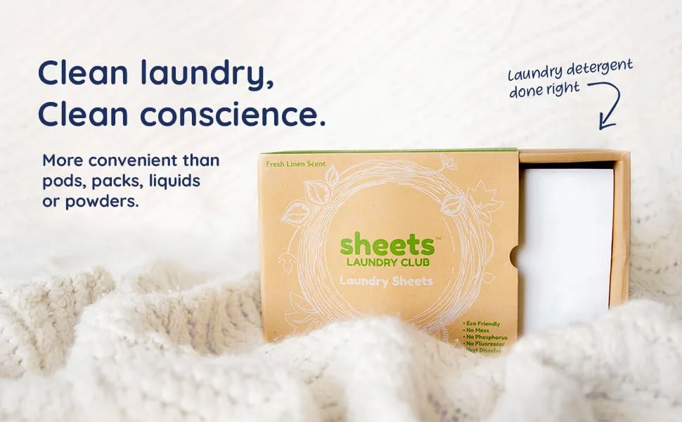 Sheets Laundry Club Laundry Detergent Sheets (Fresh Linen & Lavender) - laundry detergent sheets