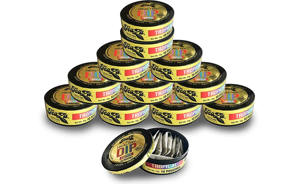 Teaza Herbal Energy Pouch Mixed 4 Pucks Banging Black Cherry Tobacco Replacement - Teaza Dips
