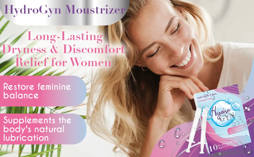 Hydro GYN Vaginal Moisturizer | Long-Lasting Dryness & Discomfort Relief | Estrogen & Hormone Free | 10 Pre-Filled Applicators - Hydro Gyn