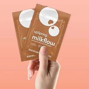 UpSpring Milkflow Lactation Supplement Drink Mix  Milk Lactation Supplement to Support Breast Milk Production with Fenugreek and Blessed Thistle, Chocolate Flavor, 18 Servings (FG0070-03) Chocolate 18ct - milkflow