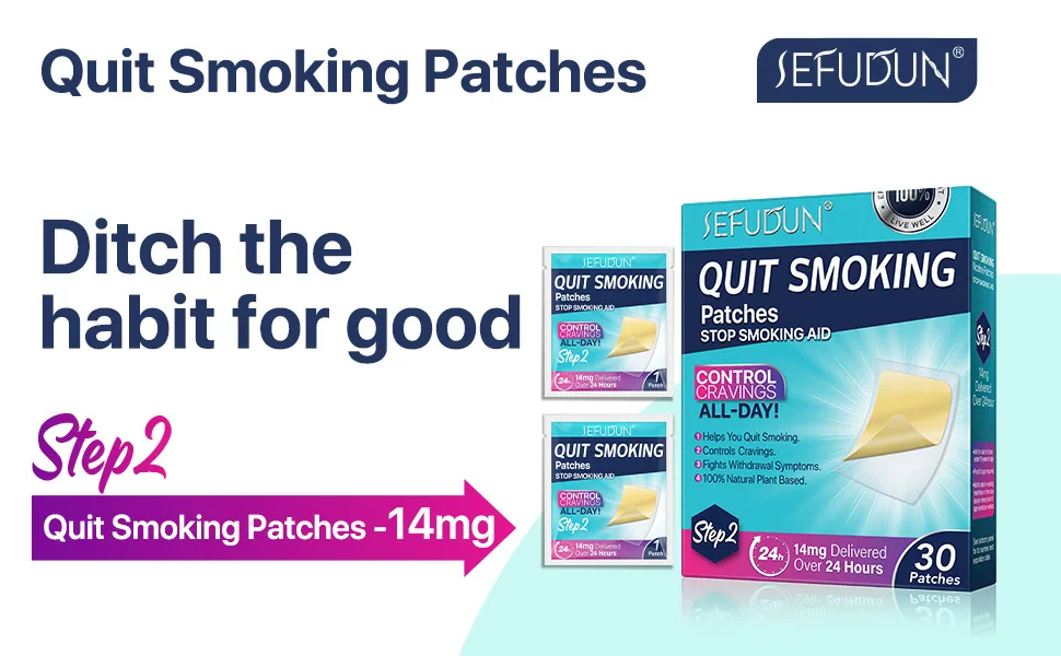 Quit Smoking Patches Step 2, Step 2 to Quit Smoking, 14mg Delivered Over 24 Hours, Smoking Aid to Help Quit Smoking 30 Patches. Step2-30PC - Step2 Quit Smoking Patches 14mg