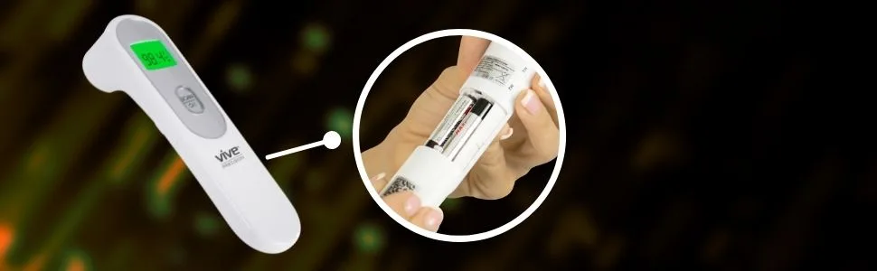 Vive Forehead Thermometer - Infrared Temperature Temporal No Touch Termometro for Adults and Kids - Touchless Digital Sensor - Non-Contact Temporal Artery Fever Indicator - Instant Read - Non Contact Thermometer - Infrared Forehead Indicator for Adults and Kids - Touchless Digital Sensor
