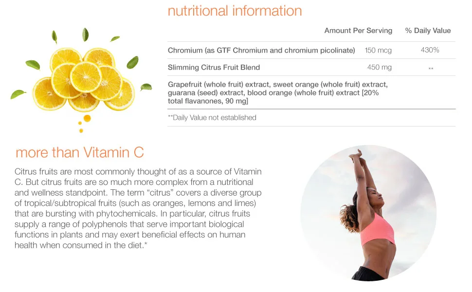 Youtheory Citrus Fruit Advanced with Chromium, 60 Count (1 Bottle) - Slimming Citrus Fruit - Personalized Dosing