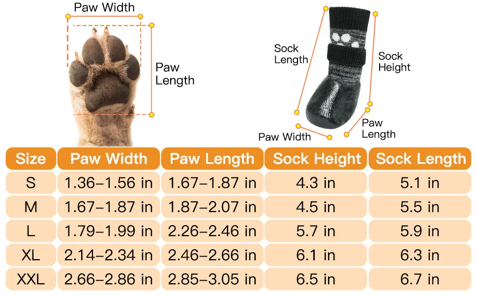 KOOLTAIL Dog Socks Anti Slip with Straps Traction Control Waterproof Paw Protector Black XL - Paw Width: 2.6", Length: 6.3" - product information 25
