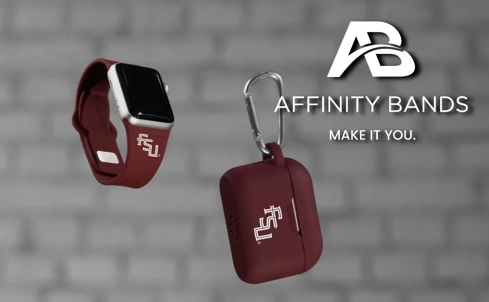 AFFINITY BANDS Florida State Seminoles HD Case Cover Compatible with Apple AirPods Pro (Stripes) - Florida State watch band