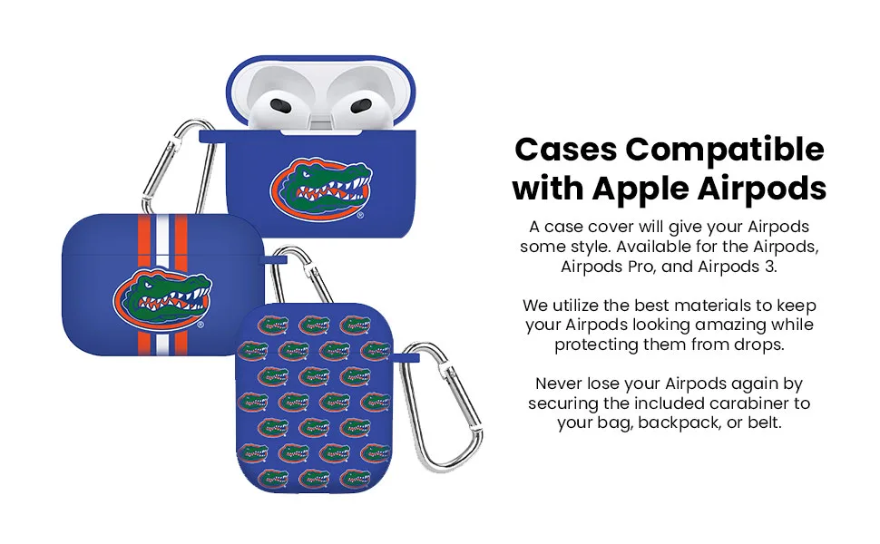 AFFINITY BANDS Florida Gators HD Case Cover Compatible with Apple AirPods Pro (Stripes) - Florida Airpods cases