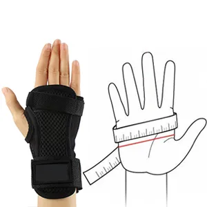 Andux Ski Gloves Extended Wrist Palms Protection Roller Skating Hard Gauntlets Adjustable Skateboard Gauntlets Support HXHW-03 Large - Ski Gloves