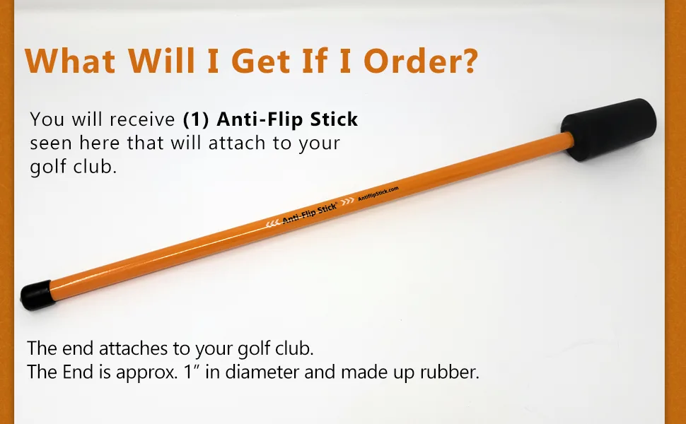 Anti-Flip Stick Impact Golf Swing Training Aid | Teaches Proper Impact & Swing Plane | Golf Swing Trainer | Golf Chipping Practice Aid - what will I get if I order