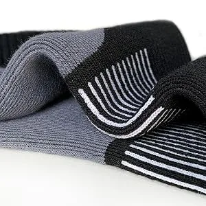 APTYID Men's Ankle Socks Quarter Running Athletic Cushioned 6-Pairs 9-12 6 Pairs Black - mens socks cushioned
