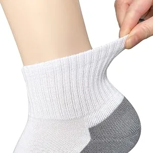 APTYID Men's Ankle Socks Quarter Running Athletic Cushioned 6-Pairs 9-12 6 Pairs Black - quarter socks white
