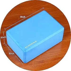 BalanceFrom GoYoga Set of 2 High Density Yoga Blocks, 9"x6"x4" Each Newest Version Red - Dimension