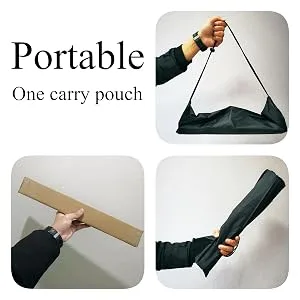 BATDIYOW Adjustable Tent Poles Steel Rods for Tarp Canopy Camping Replacement Set of 2 (Black) - Tent Pole