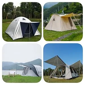 BATDIYOW Adjustable Tent Poles Steel Rods for Tarp Canopy Camping Replacement Set of 2 (Black) - Tent Pole