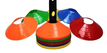 Bluedot Trading Disc Cones, Multiple Quantities and Colors 25 Pack With Holder Multi- Color - product information 3