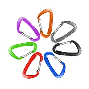 B-Mardi Lightweight Heavy Duty Locking Carabiner Clips-12kN (2697 lbs) caribiniers for Hammocks,Keychain & Utility Wiregate Black+Orange-4pcs - product information 3