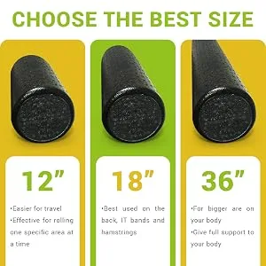 BodyHealt High Density Foam Roller - Half Foam Roller, Foam Roller for Pysical Therapy & Exercise. Density Foam Roller, Foam Rollers for Muscles Deep Tissue. Foam Roller, Half Round Foam Roller - 6X12 6" x 12" Half-round - product information 2