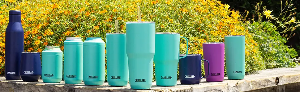 CamelBak Horizon 12 oz Camp Mug - Insulated Stainless Steel - Tri-Mode Lid White - camelbak, stainless steel drinkware, insulated tumbler, thermos, drinkware, mug, wine mug