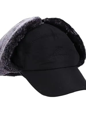 Women Men Ear Flaps Hat Aviator Winter Warm Trapper Hat Snow Ski Cycling Caps Grey - Earflap Trapper Hats
