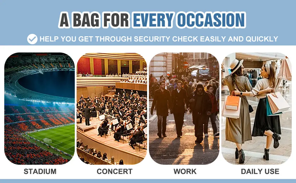 COROMAY Clear Purse TPU Clear Bag Stadium Approved Clear Crossbody Bag Clear Purse-silver - Clear Purse CP062
