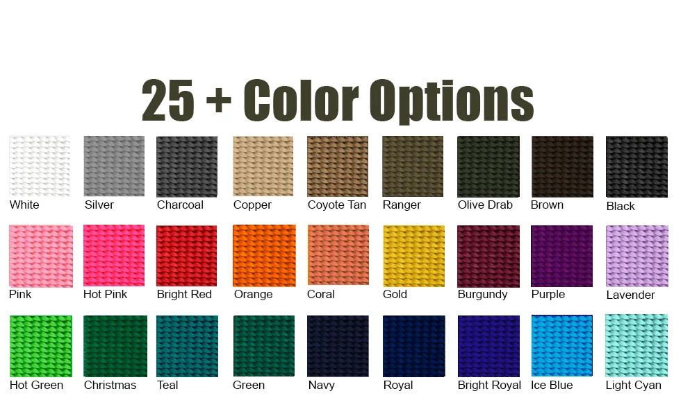 Country Brook Design - 1 Inch Heavy Duty 100% Real Nylon Webbing - 30+ Vibrant Colors Black 10 Yards - product information 6