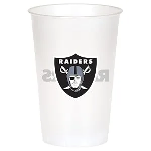 Creative Converting Las Vegas Raiders 20 oz Plastic Cups, 24 Count - Las Vegas Raiders 20 oz Plastic Cups, 24 Count