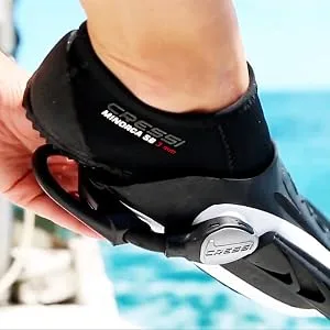 Long Premium Neoprene Diving Socks 3mm | PALMA LT by Cressi: quality since 1946 Medium-Large Black/Black - fin socks kids