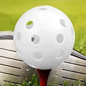 Crestgolf 50pcs Plastic Golf Training Balls  Airflow Hollow 40mm Golf Balls for Driving Range, Swing Practice, Home Use,Pet Play.  mixed color,50pcs - product information 6