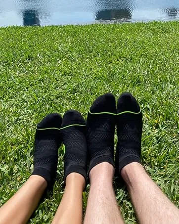 CS CELERSPORT 6 Pack Running Ankle Socks for Men and Women with Cushion, Low Cut Athletic Tab Sport Socks Black + Grey Medium - product information 8