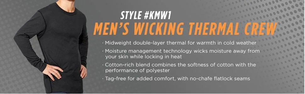 Duofold Men's Mid Weight Wicking Thermal Shirt Medium Black 1 - product information 3