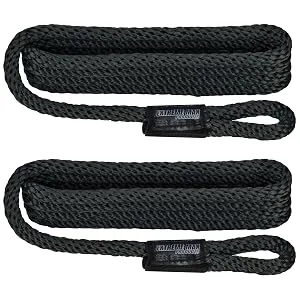 Extreme Max 3006.3363 BoatTector Solid Braid MFP Fender Line Value 4-Pack - 3/8" x 5', Black Black Value 4-Pack - fender line, fender rope, mfp fender line, mfp line, boattector, solid braid line, solid braid rope