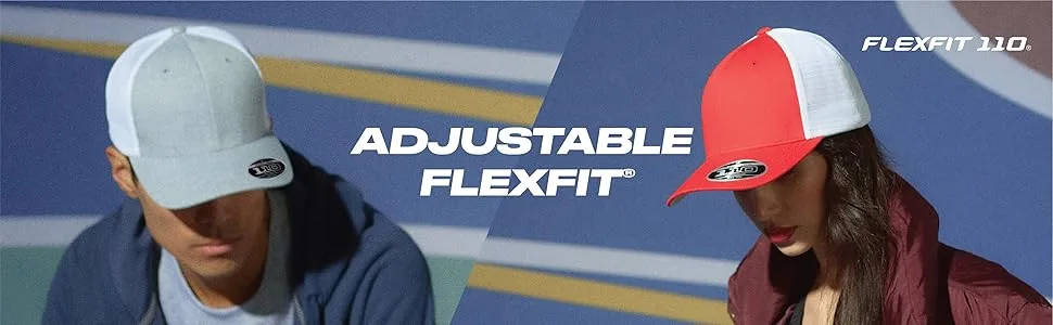 Flexfit Men's 110 Mesh Cap One Size Melange Silver/White - flexfit