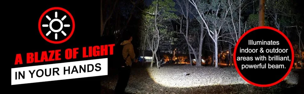 GearLight S2000 LED Flashlight - Super Bright, Powerful, Mid-Size Tactical Flashlights with High Lumens for Outdoor Activity & Emergency Use - A Blaze of Light In Your Hands