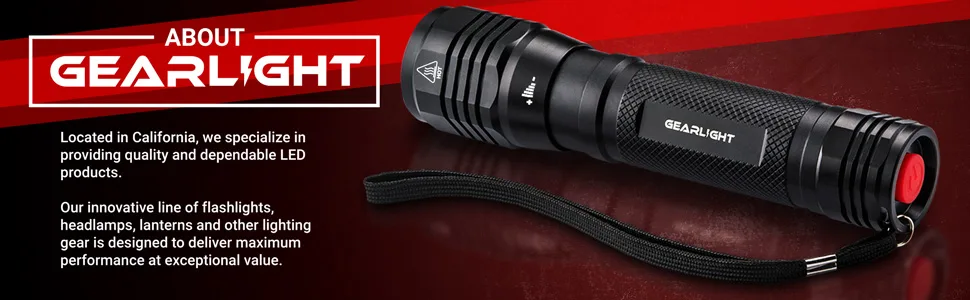 GearLight S2500 LED Flashlight - Extremely Bright, Powerful Tactical Flashlights with High Lumens for Camping, Emergency & Everyday Use - about gearlight high quality innovative line of flashlights headlamps lantern
