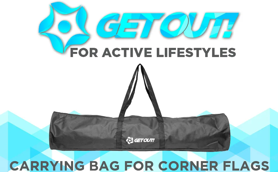 Get Out! 40in Carrying Bag for Corner Flags  Soccer Flags Soccer Poles Duffel Bag, Soccer Equipment for Training - Get Out! - For active lifestyles - Carrying bag for corner flags
