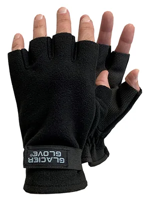 Glacier Glove Alaska River Series Durable Windproof Fingerless Gloves - Black XX-Large - glove