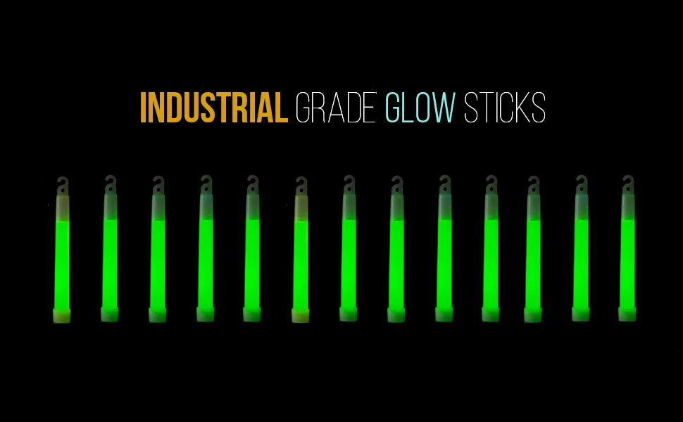 30 Ultra Bright Glow Sticks in Bulk - Multi Use Glowsticks for Parties, Camping, Emergency Light and Survival Kit - 12 Hours Duration (Green) Green 30 Pack - industrial grade glow sticks