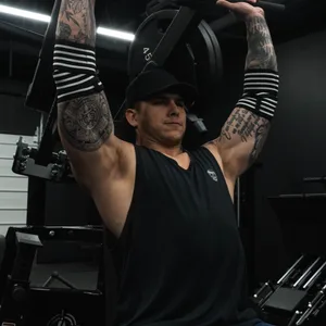 Gymreapers Weightlifting Elbow Wraps (1 Pair) - Flexible 40'' Elbow Compression Strap & Joint Support Brace - for Bench Press, Powerlifting, and Pressing Black - gymreapers elbow wraps joint compression and support chest movements bench press push exercises