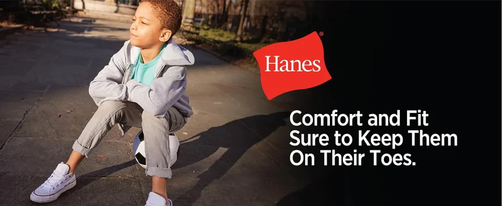 Hanes Boys' Performance X-Temp 6-Pair Ankle Socks Large Grey - boy socks, kid socks, comfort